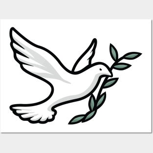 Dove with Olive Branch Posters and Art